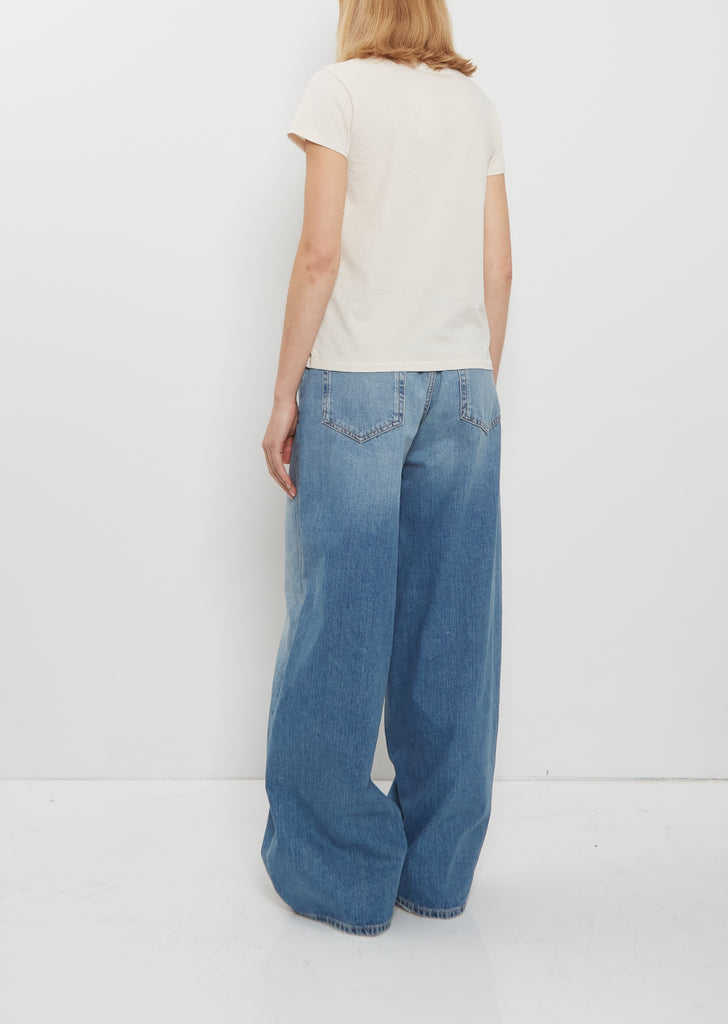 Mini Boy Cotton T-Shirt — Oat Milk