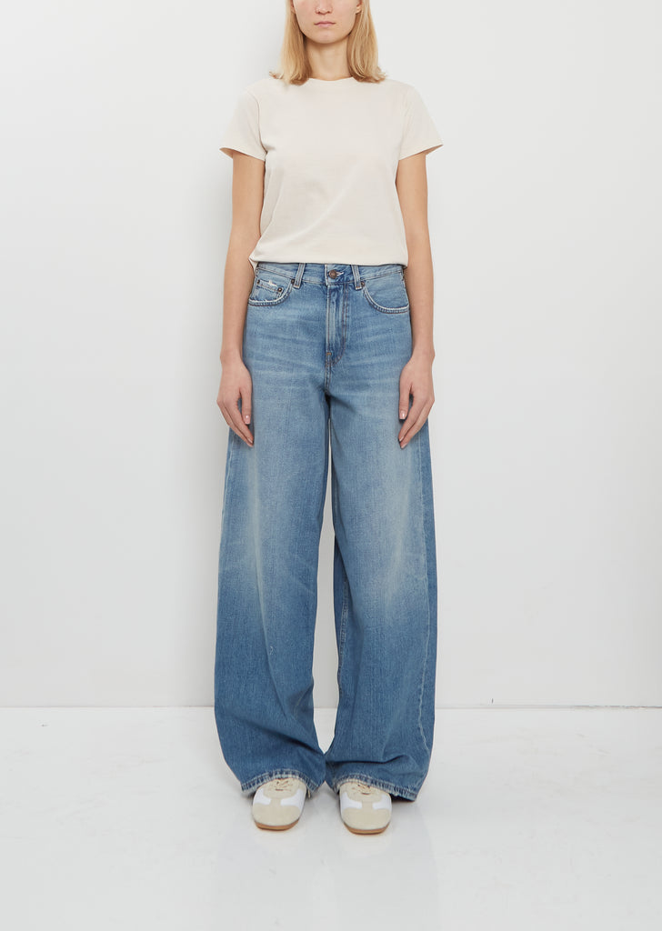 Roomy Cotton Jean — Light Ash Blue