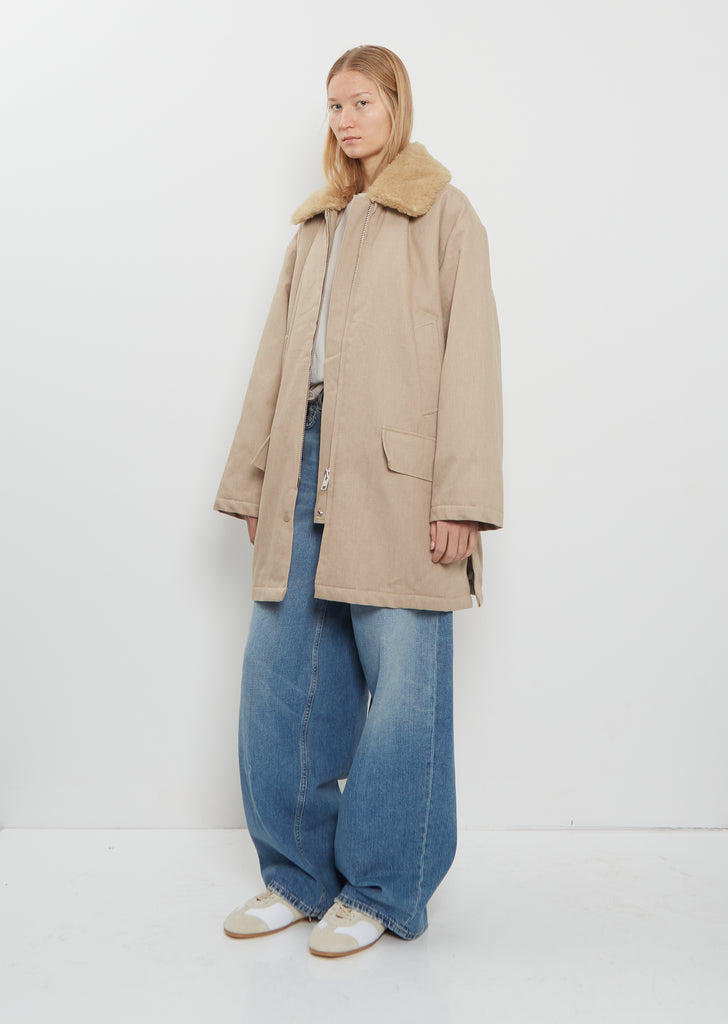 Wool Neck Cotton Parka