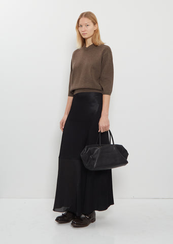 Matte Shoulder Bag, Small — Black