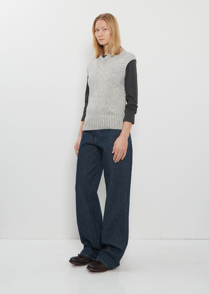 Hand Knit Alpaca Cotton Vest