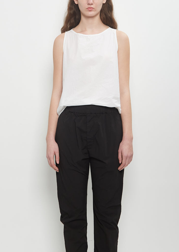 Tissue Cotton Sleeveless Top — Milk