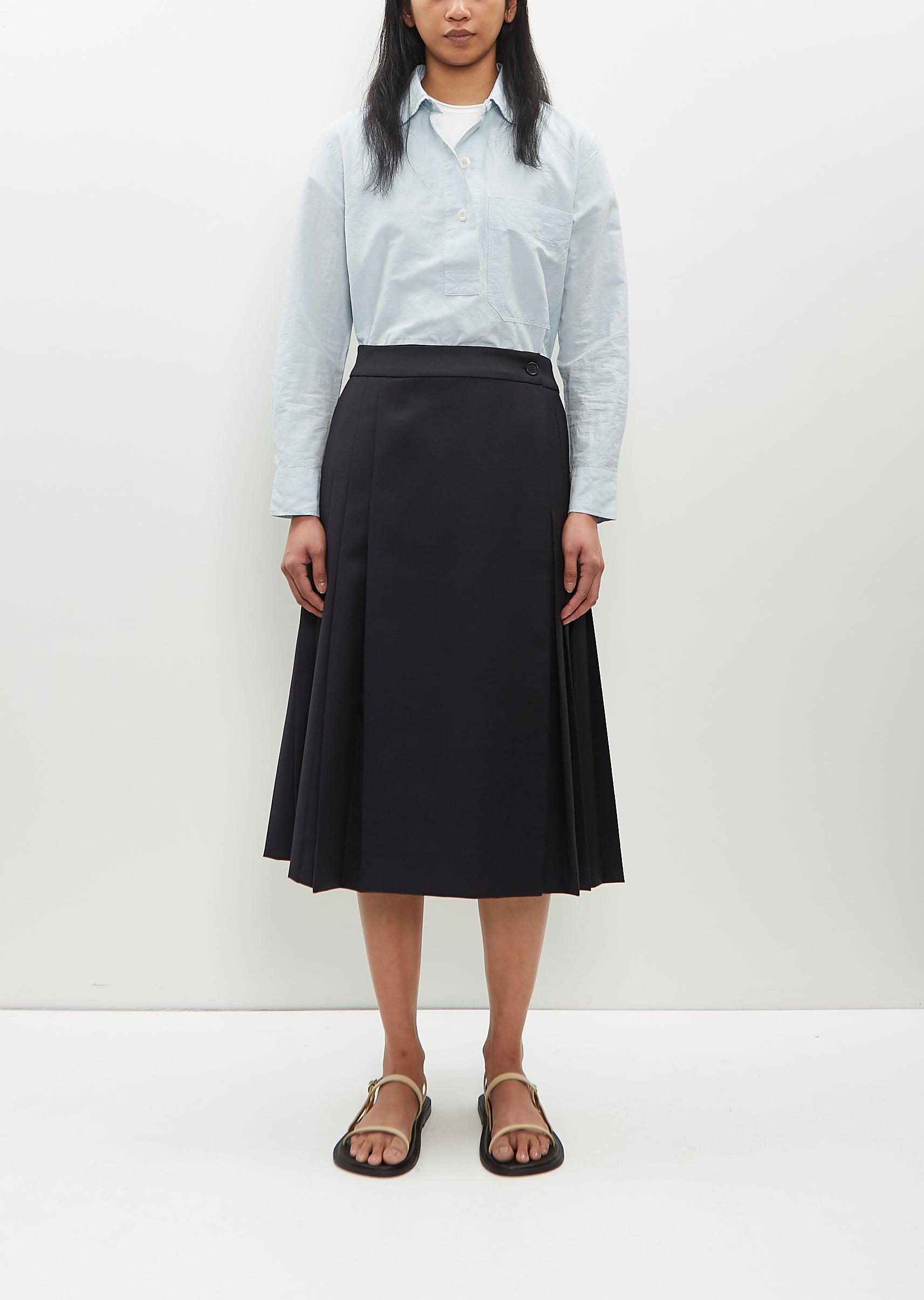 Flat Front Wool-Blend Kilt – La Garçonne