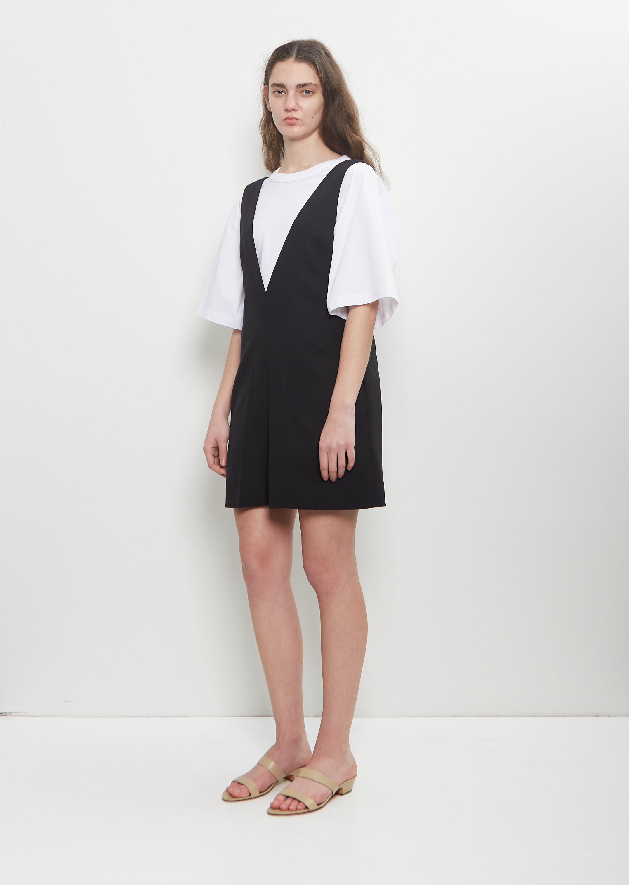 carven mini dress Navy Pleated Mini Dress