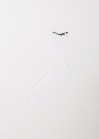 Organic Plain Knitted Socks — Off White