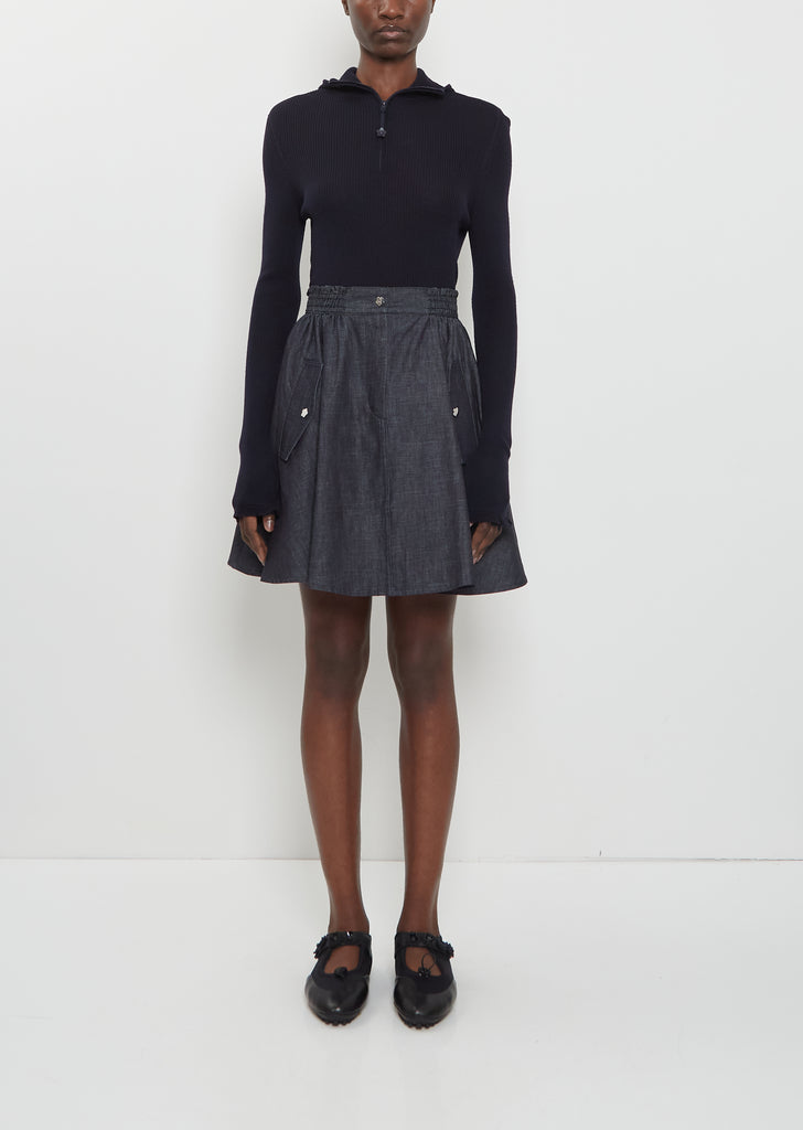 Cici Cotton Denim Skirt