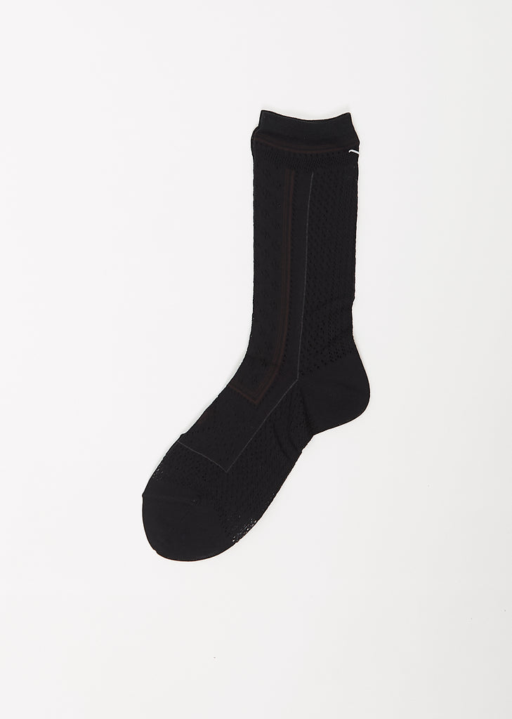 Baller Lace Knitted Socks — Black