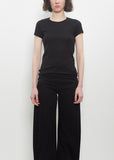 Cotton Fitted T-Shirt — Black