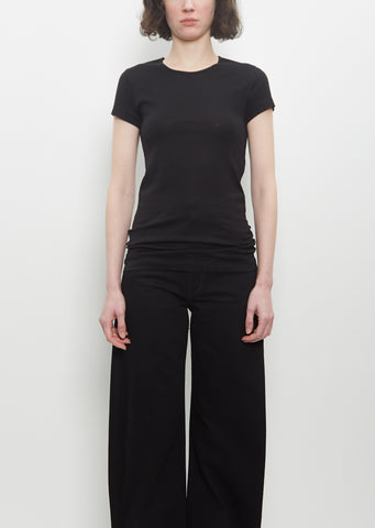 Cotton Fitted T-Shirt — Black