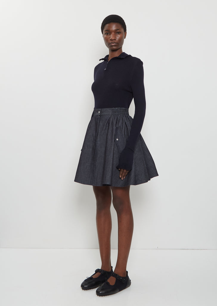 Cici Cotton Denim Skirt