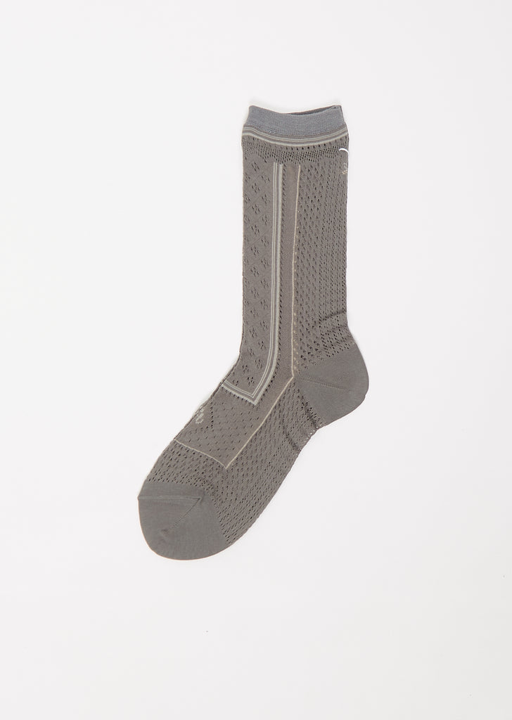 Baller Lace Knitted Socks — Grey