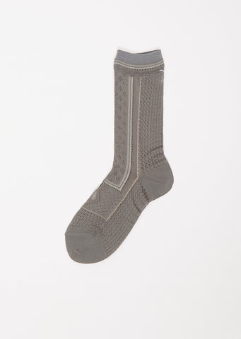 Baller Lace Knitted Socks — Grey