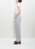 Cotton Denim Twisted Belted Pants