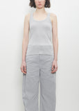 Cotton Rib Tank Top — Blue Grey