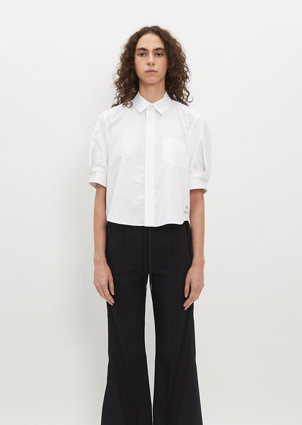 sacai Black Spread Collar Shirt