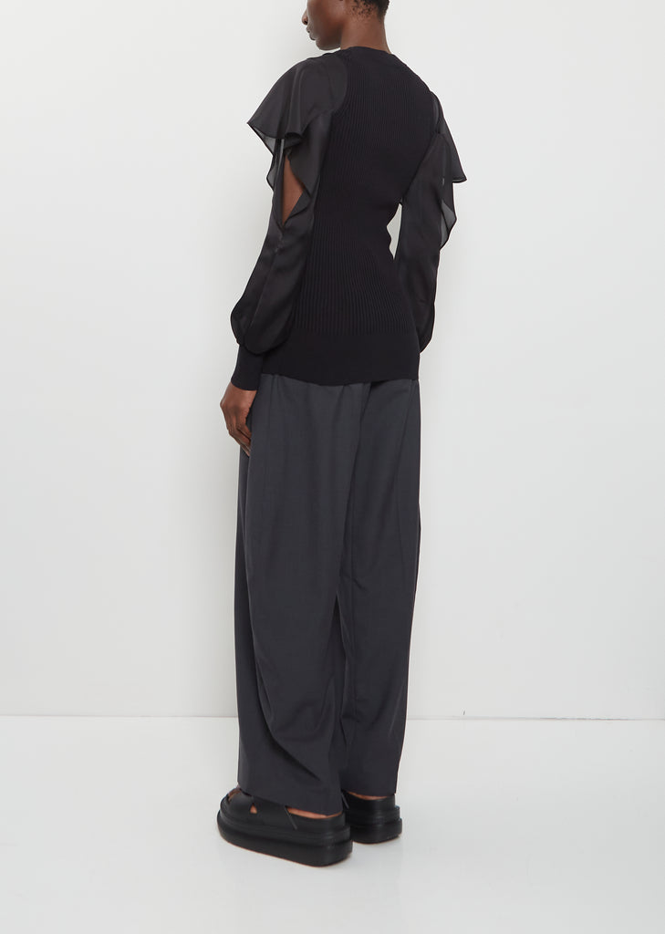 Satin x Cotton Knit Pullover