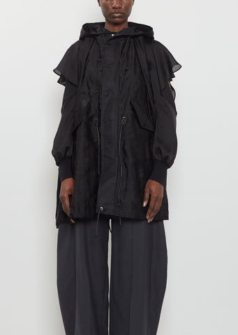 Hooded Quilted Satin Vest