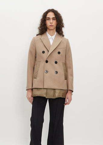 Wool Melton x Padded Jacket