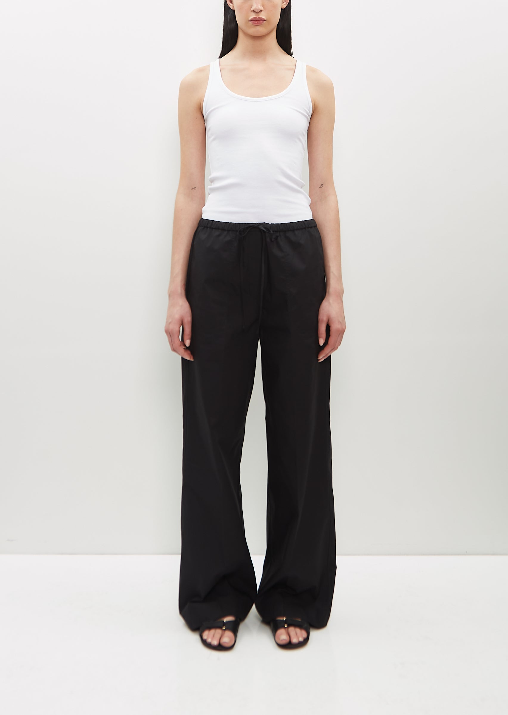 【TWN】★男女兼用★25SS CAGE SEI WIDE COTTON PANTS Cotton Double-Waistband Mid-Rise Trouser in Pants & Shorts