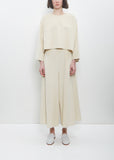 Cotton Silk Corduroy Gaucho Pants — Ivory