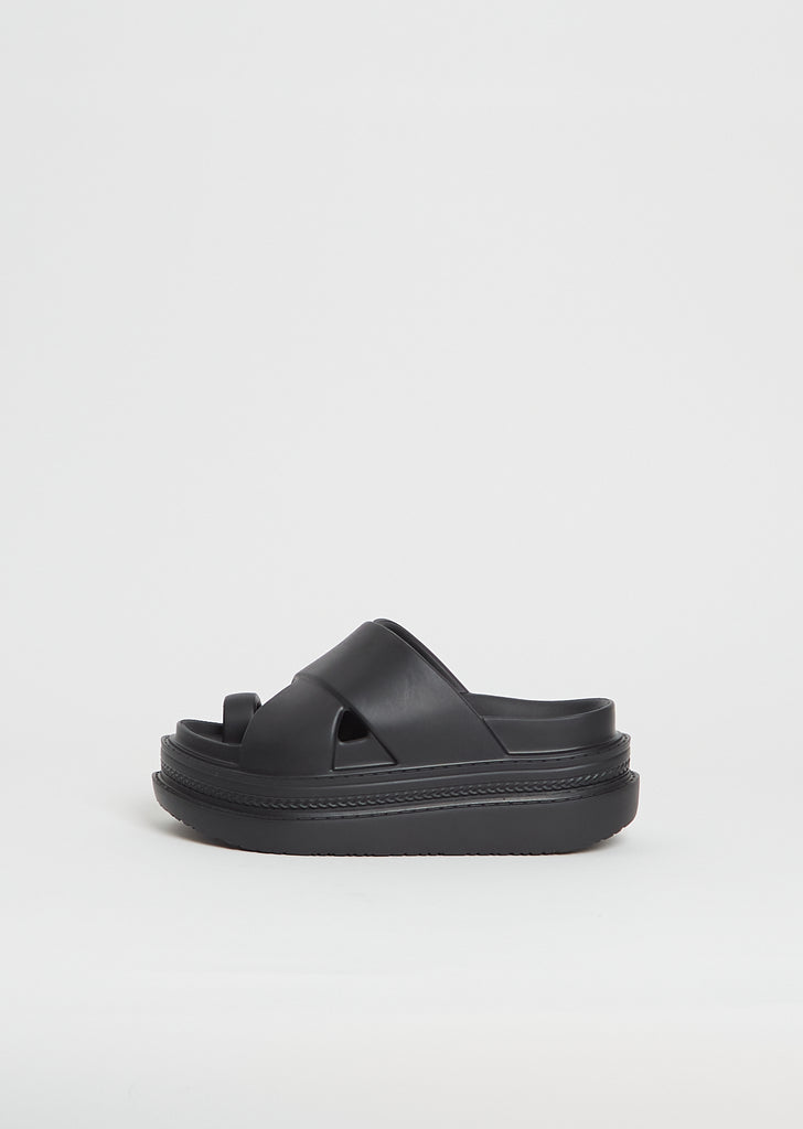 Foam Multiple Sole Sandals — Black