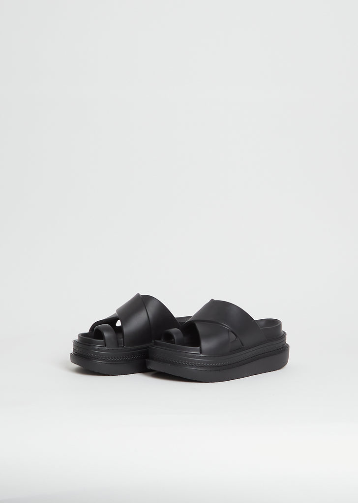 Foam Multiple Sole Sandals — Black