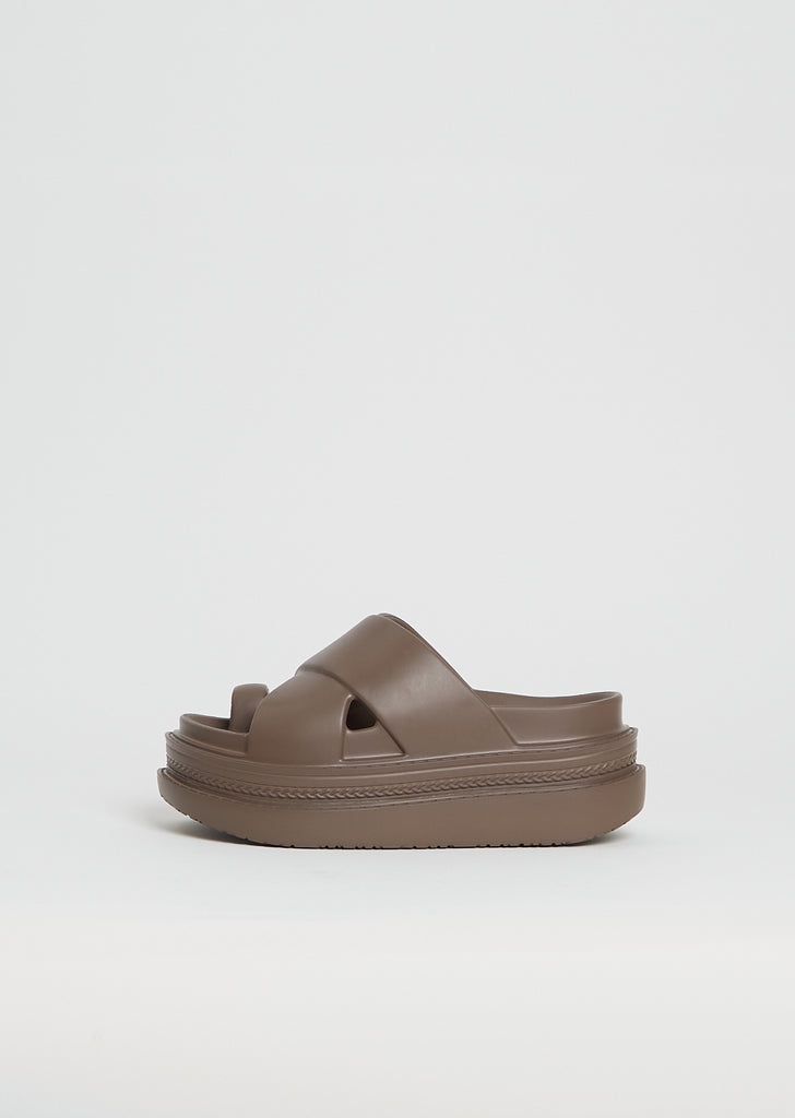 Foam Multiple Sole Sandals — Brown