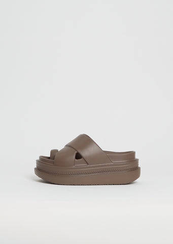 Foam Multiple Sole Sandals — Brown