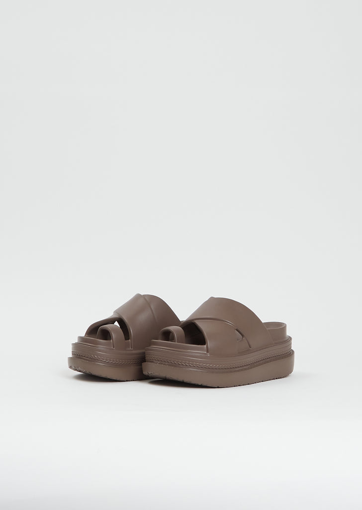 Foam Multiple Sole Sandals — Brown