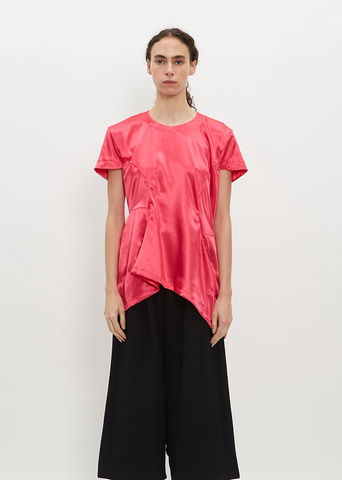Satin Peplum Top