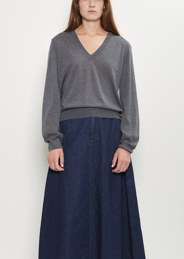 Julio Lightweight Cashmere Sweater — Anthracite Melange