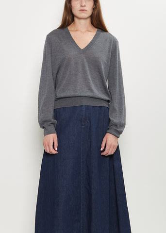 Julio Lightweight Cashmere Sweater — Anthracite Melange