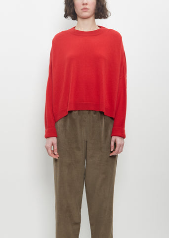 Cashmere Chunky Sweater — Rosso