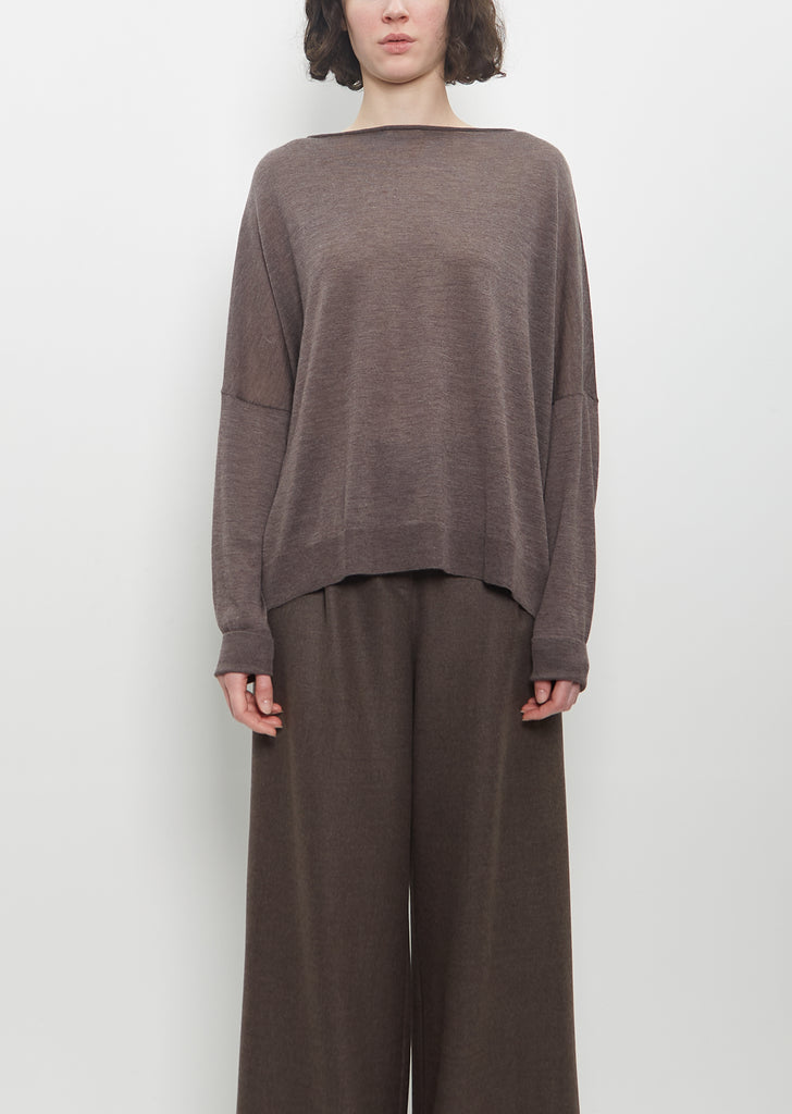 Cashmere Boat Neck Sweater — Lava