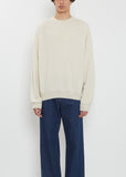 BF R-Neck Cashmere Sweater Mono — Chalk