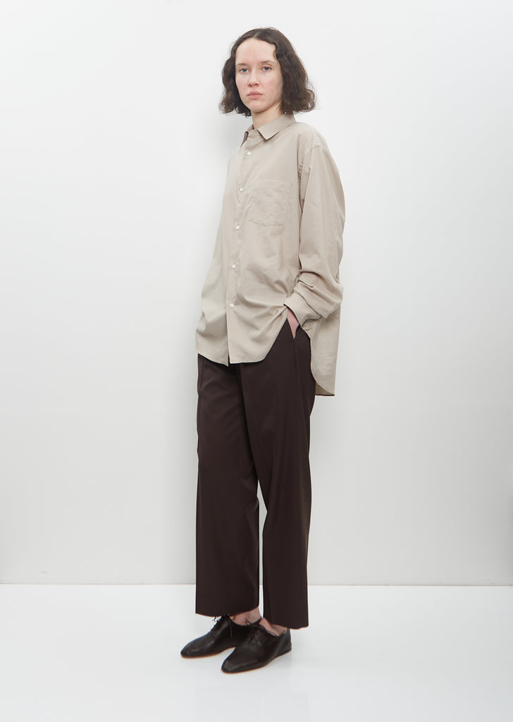 Cotton Silk Oversized Regular Collar Shirt