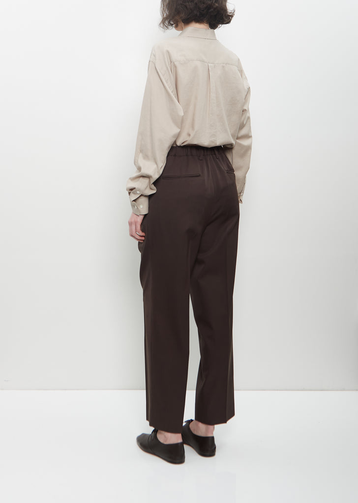 Two Tuck Easy Trousers — Grey Khaki