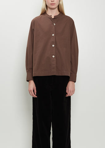 Collarless Cotton Shirt