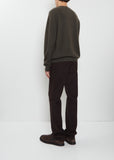 BF R-Neck Cashmere Sweater Mono — Black Olive