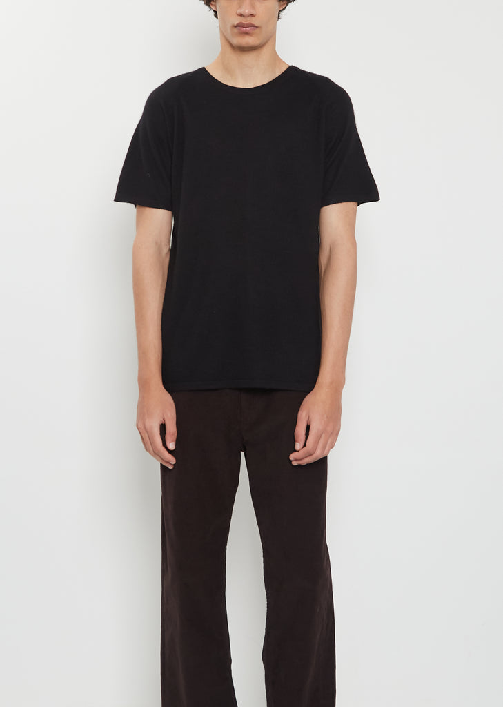 Raglan Cashmere T-Shirt Mono — Black