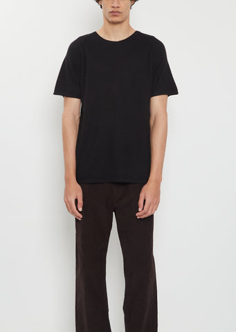 Raglan Cashmere T-Shirt Mono — Black