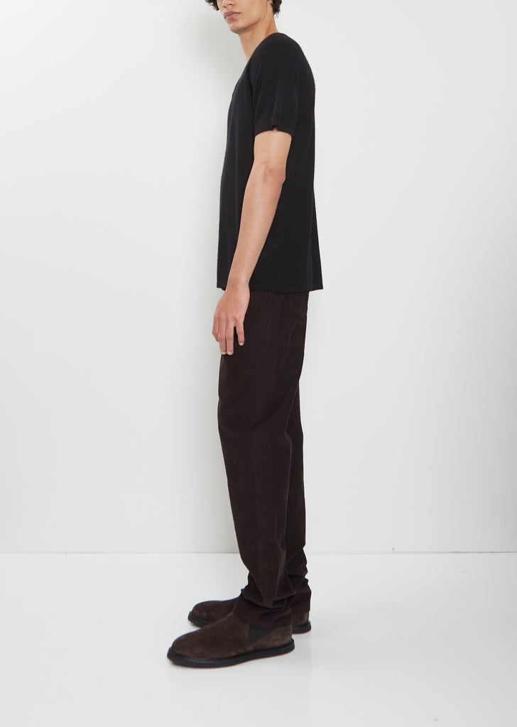 Raglan Cashmere T-Shirt Mono — Black