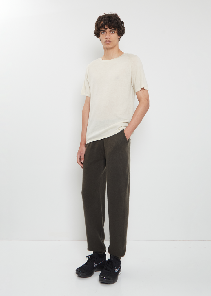 Raglan Cashmere T-Shirt Mono — Chalk