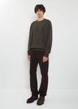 BF R-Neck Cashmere Sweater Mono — Black Olive