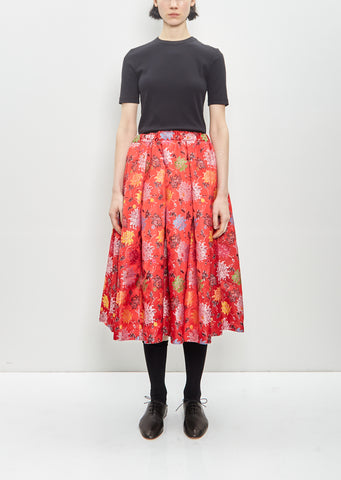 Polyester Jacquard Pleated Skirt