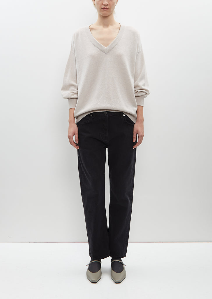 Jade V-Neck Sweater — Haze