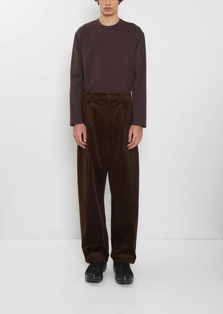 Cotton Corduroy Pants — Dark Brown