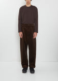 Cotton Corduroy Pants — Dark Brown