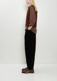 Chunky Pullover Merino Wool Vest — Rust Brown