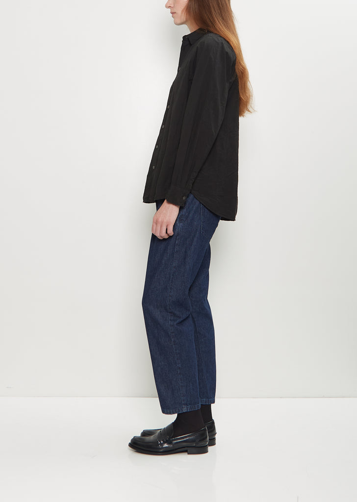 Typewriter Cotton Shirt — Black